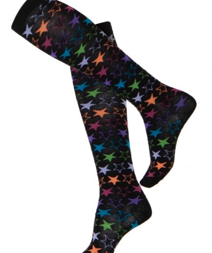 Rainbow Star Knee Socks
