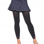 Footless Tights W/Lace Trim