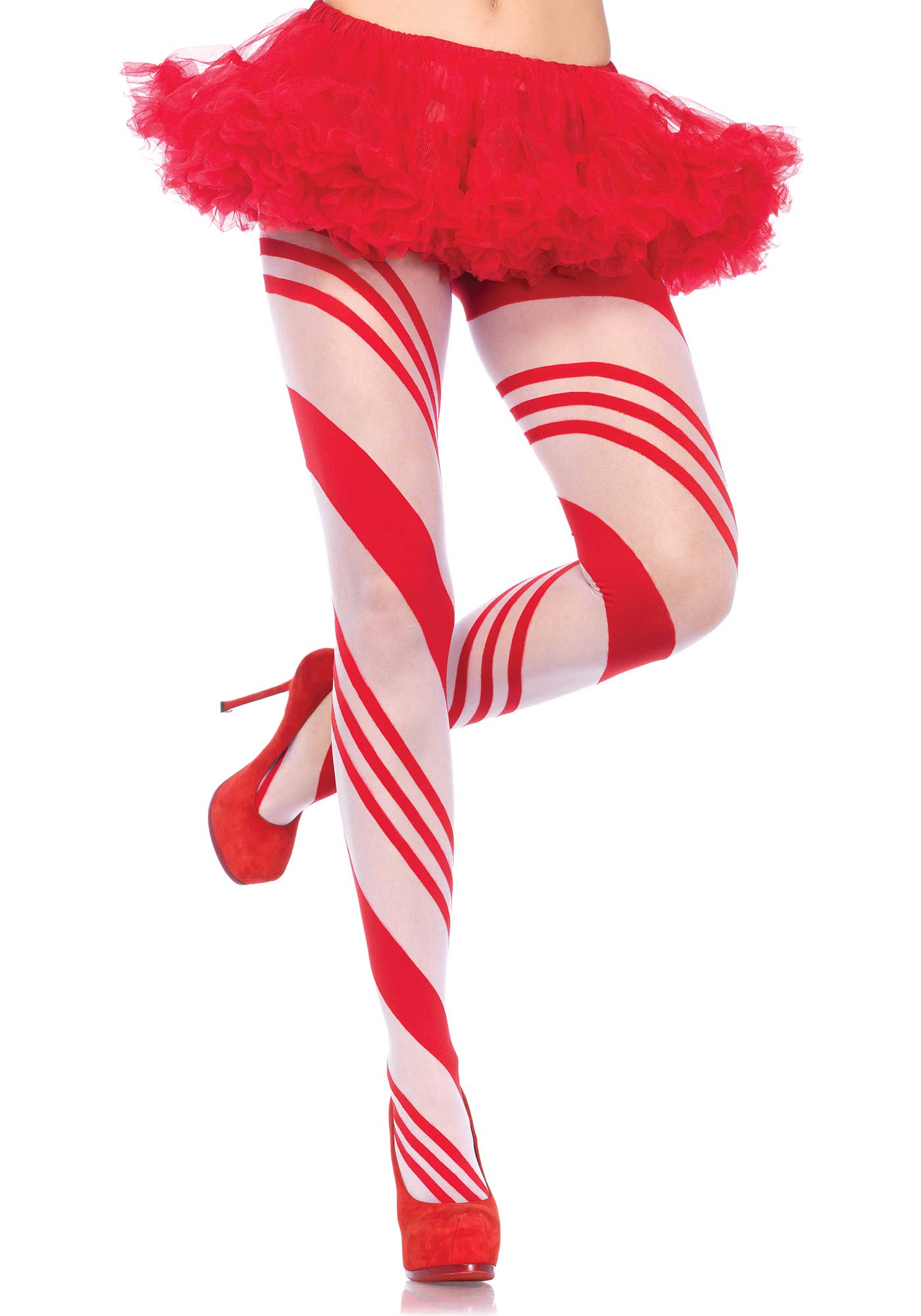 Christmas Candy Striped Tights