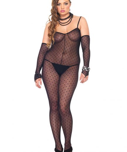 Mini Daisy Bodystocking W/Attached Sleeves Pl