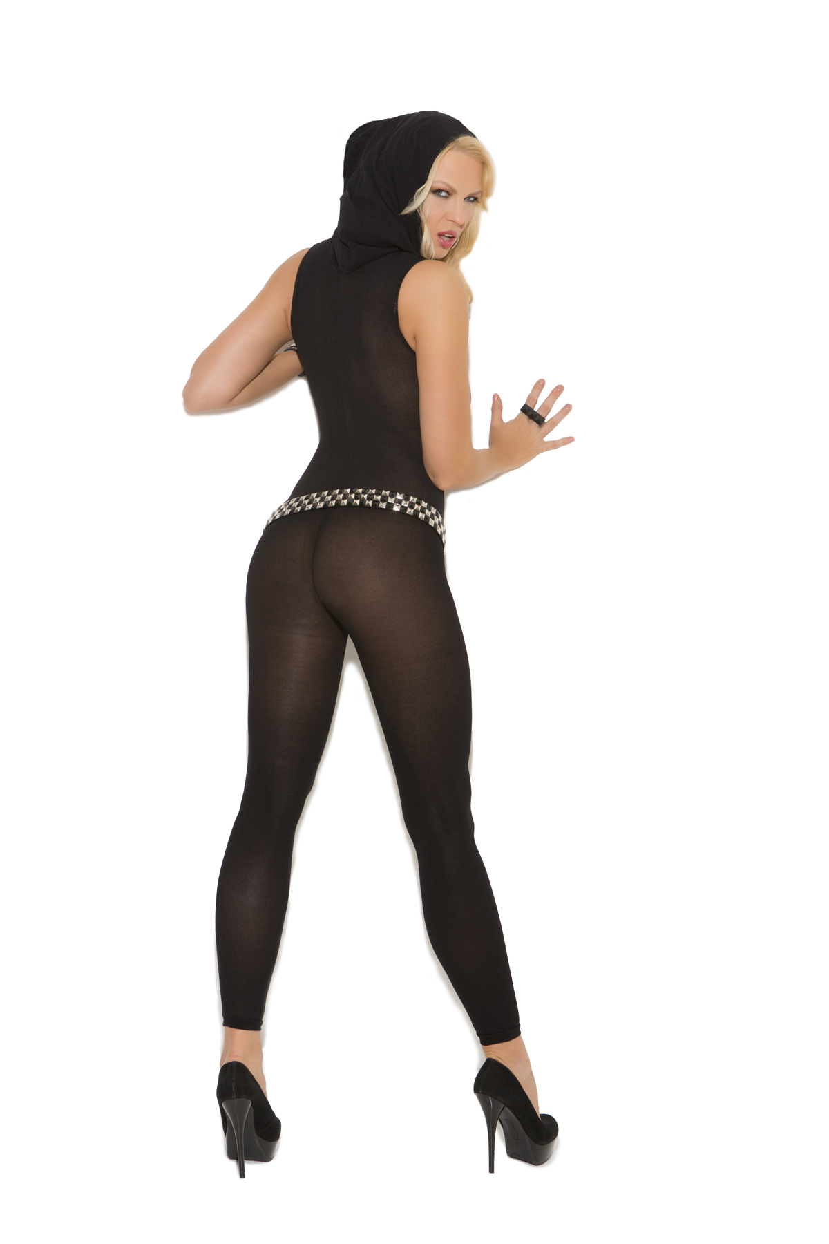 Hooded Footless Bodystocking