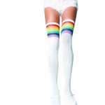 Rainbow Stripe Top Thigh Highs